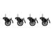 LANBERG castors x4 with thread and brake