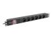 LANBERG PDU 19inch 1U 16A 6x FR 2m