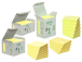 Märkmepaber 76x76mm POST-IT Recycled 654RY kollased 6x100 lehte