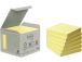 Märkmepaber 76x76mm POST-IT Recycled 654RY kollased 6x100 lehte