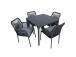 Aiamööblikomplekt CARVES laud ja 4 tooli 20929