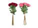Kunstlill FLOWERLY 9tk roosid kimbus, punane või roosa, mix