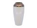 Vaas TITAN STONE D17xH32cm, valge/kuld