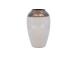 Vaas TITAN STONE D17xH27cm, valge/kuld