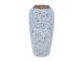 Vaas TITAN STONE D17xH32cm, valge/mustad piisad