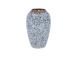Vaas TITAN STONE D17xH27cm, valge/mustad piisad
