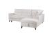 Nurgadiivanvoodi SAMANTHA PN 255x95/205xH82/99cm, valge