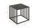 Abilaud STRINGTON 40x40xH40cm, must, melamiin, MDF, teras