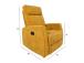 Tugitool EDDY kiikuv ja pöörlev manuaalne recliner 76x96xH103cm, kollane