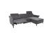 Nurgadiivan DAYTON PN, elektriline recliner  268x94/157xH100cm, tumehall
