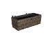 Rõdu lillekast WICKER 60x19xH18cm, tumepruun