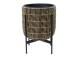 Lillepott WICKER alusega 38x38xH49cm, helepruun