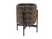 Lillepott WICKER alusega 30x30xH38cm, helepruun