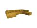 Nurgadiivan FORTE U-kujuline PN 374x162/242xH76cm, puunikaskollane