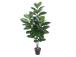 Kunstpuu RUBBER PLANT, H130cm, 3 tüvega, must pott