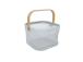 Korv OTTO 21x23xH14cm, sangaga valge