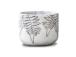 Lillepott FERN D44xH36cm, valge/hall