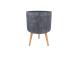 Lillepott EDEN D37xH30cm, jalgadel, tumehall