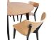 Söögilauakomplekt ROXBY ümar laud D105xH76cm, 4 tooli (AC85660), tamm/must