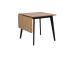 Söögilaud ROXBY, 80/120x80xH76cm, tamm/must, pikendatav, lauaplaat: naturaalse tamme spoon, lakitud, jalad: kummipuu