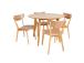 Söögilauakomplekt ROXBY ümar laud D105xH76cm, 4 tooli (AC91520 ), tamm