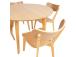 Söögilauakomplekt ROXBY ümar laud D105xH76cm, 4 tooli (AC91520 ), tamm