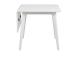 Söögilaud ROXBY, 80/120x80xH76cm, valge, pikendatav, lauaplaat: valgeks värvitud MDF, jalad: kummipuu