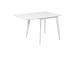 Söögilaud ROXBY, 80/120x80xH76cm, valge, pikendatav, lauaplaat: valgeks värvitud MDF, jalad: kummipuu