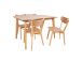 Söögilauakomplekt ROXBY laud 120x80xH76cm, 4 tooli (AC91520 ), tamm
