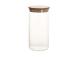 Klaaspurk JARA D8,3xH17cm 1000ml  bambusest kaanega