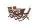Aiamööblikomplekt MODENA laud ja 4 tooli, meranti