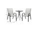 Aiamööblikomplekt DUBLIN laud ja 2 tooli, hõbehall