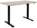 Töölaud ERGO 1-mootoriga 140x70xH71-121cm, vaher/must, melamiinplaat