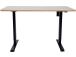 Töölaud ERGO 1-mootoriga 140x70xH71-121cm, vaher/must, melamiinplaat