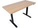 Töölaud ERGO 1-mootoriga 140x70xH71-121cm, vaher/must, melamiinplaat