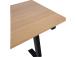 Töölaud ERGO 1-mootoriga 140x70xH71-121cm, vaher/must, melamiinplaat