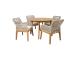 Aiamööblikomplekt FLORIDA laud ja 4 tooli, beež