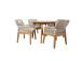 Aiamööblikomplekt FLORIDA laud ja 4 tooli, beež