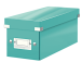 Pappkast kaanega CD/DVD LEITZ Click & Store 143x136x352mm türkiis