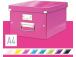 Pappkast kaanega LEITZ Click & Store (M) 281x200x370mm roosa