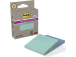 Märkmepaber 76x76mm POST-IT 654 Super Sticky Recycled Notes 2x70 lehte, sinine ja münt, 100% taaskasutatud paber