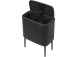 Prügikast 3x11L jalgadel BRABANTIA Bo Touch Bin must
