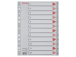 Registri vahelehed ESSELTE A4 1-12 hall plast