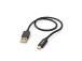 Hama Fabric Charging Cable, USB-A - Micro-USB, 1,5 m, nylon, must - Kaabel