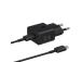 Samsung, USB-C, 25 W, must - Vooluadapter ja USB-C kaabel