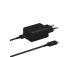 Samsung Super Fast Charging, USB-C, 45 W, must - Vooluadapter ja USB-C kaabel