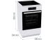 Gorenje, 70 L, laius 50 cm, valge - Induktsioonpliit elektriahjuga